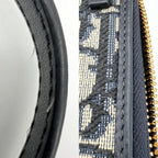 Dior Shoulder Bag Oblique 30 Montaigne Call'in Canvas Leather Navy Beige Gold — view 8