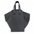 Loewe 2-Way Hammock Shoulder Bag Crossbody Tote Leather Calf Dark Navy Black — view 2