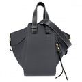 Loewe 2-Way Hammock Shoulder Bag Crossbody Tote Leather Calf Dark Navy Black