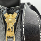 Loewe 2-Way Hammock Shoulder Bag Crossbody Tote Leather Calf Dark Navy Black — view 7