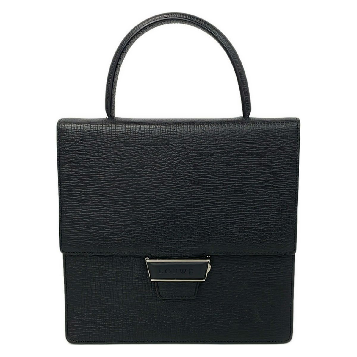 Loewe Handbag Black Embossed Leather