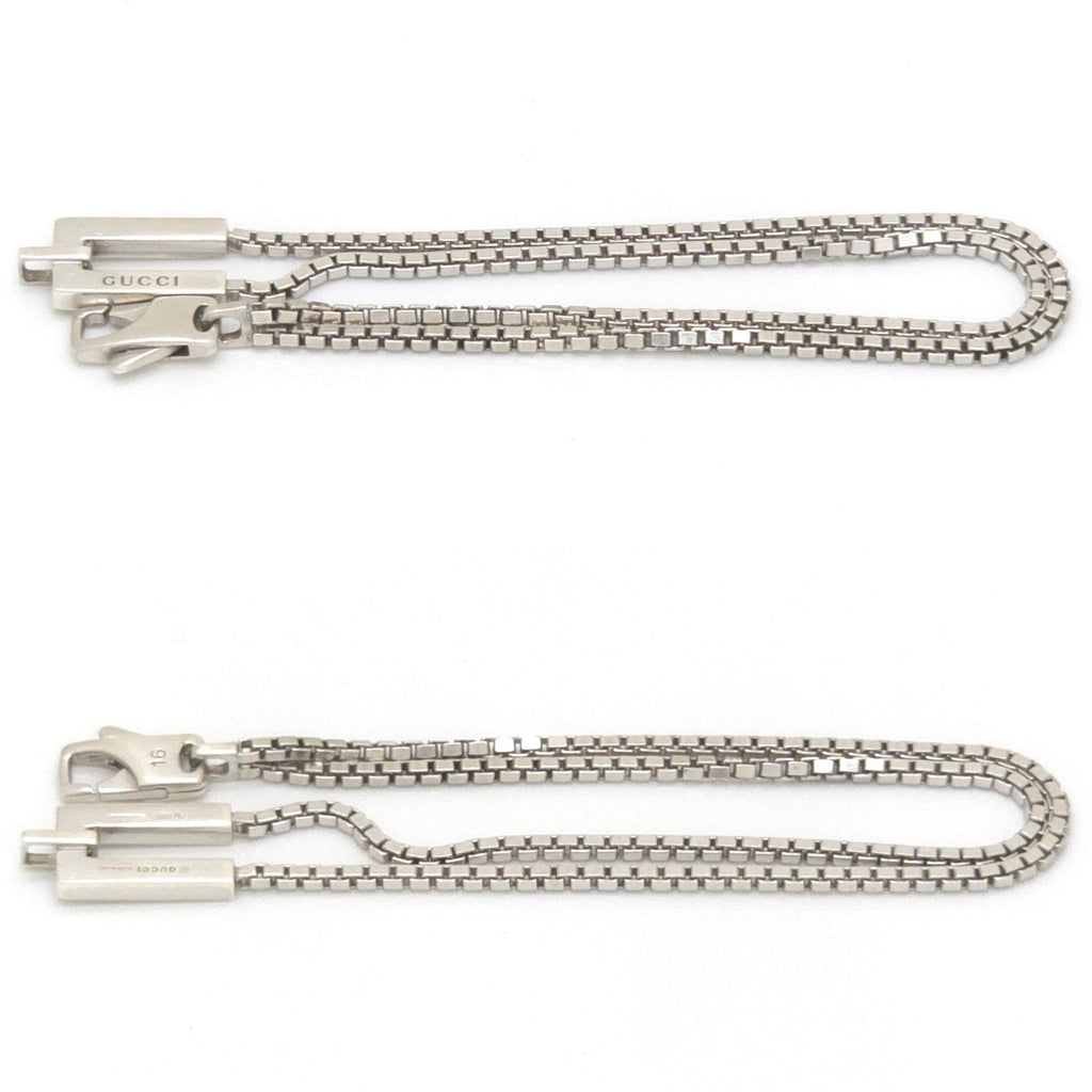 Gucci Logo Venetian Double Chain Bracelet 16 Sterling Silver — view 4