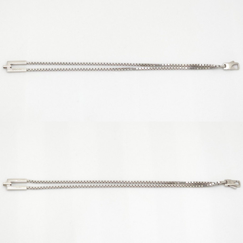 Gucci Logo Venetian Double Chain Bracelet 16 Sterling Silver — view 3