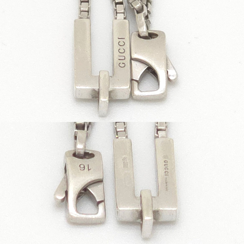Gucci Logo Venetian Double Chain Bracelet 16 Sterling Silver — view 5