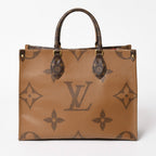 Louis Vuitton Monogram Giant Reverse On The Go MM Tote Bag Brown — view 4