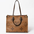 Louis Vuitton Monogram Giant Reverse On The Go MM Tote Bag Brown — view 2