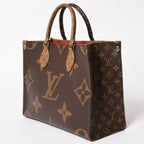 Louis Vuitton Monogram Giant Reverse On The Go MM Tote Bag Brown — view 5