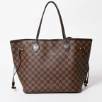 Louis Vuitton Neverfull MM Tote Bag Damier Ebene Canvas Leather — view 3