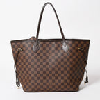 Louis Vuitton Neverfull MM Tote Bag Damier Ebene Canvas Leather — view 2