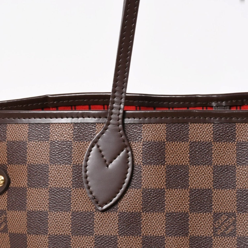 Louis Vuitton Neverfull MM Tote Bag Damier Ebene Canvas Leather — view 5