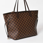 Louis Vuitton Neverfull MM Tote Bag Damier Ebene Canvas Leather — view 4