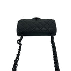Chanel Bagged Vintage Quilted CC Logo Lambskin Chain Shoulder Bag Black — view 4