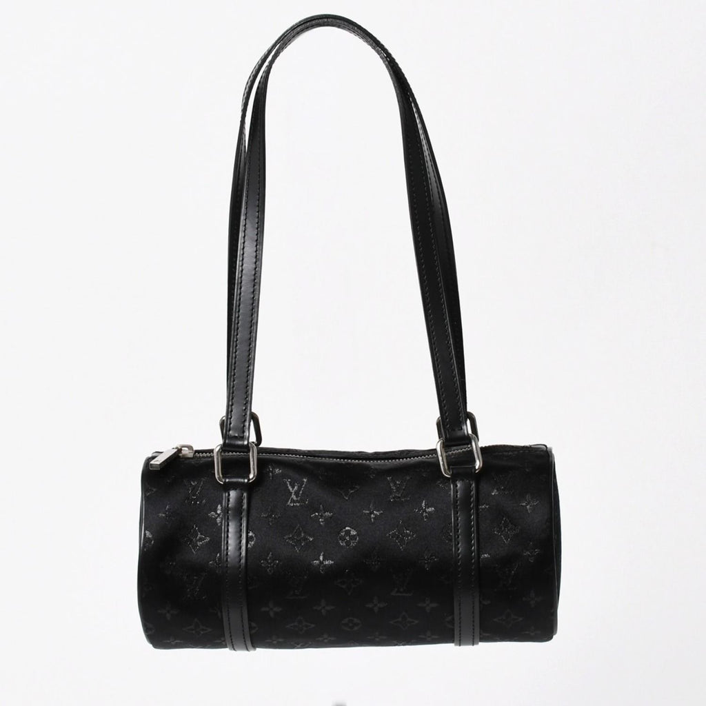 Louis Vuitton Little Papillon Handbag Monogram Black Silver