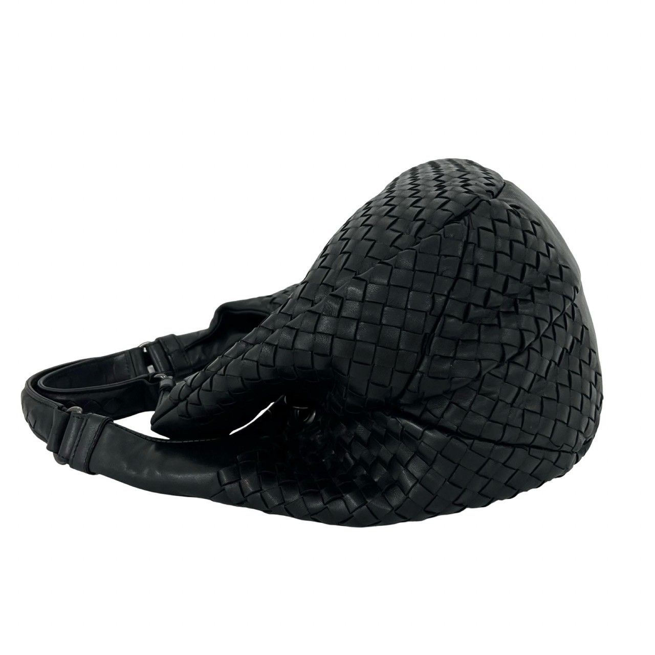 Bottega Veneta Vintage Campana Intrecht Leather Tote Black — view 5