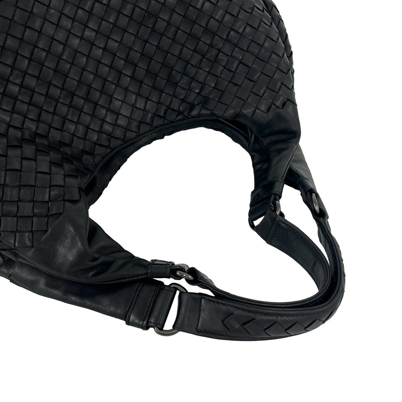 Bottega Veneta Vintage Campana Intrecht Leather Tote Black — view 4