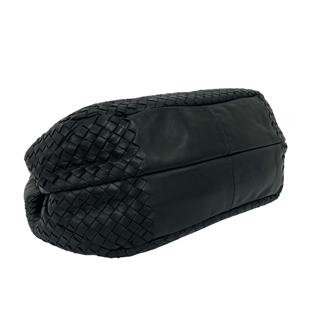 Bottega Veneta Vintage Campana Intrecht Leather Tote Black — view 7