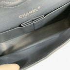Chanel Shoulder Bag Lambskin Blue Silver CC Logo Quilted 25 Turnlock Double — view 7