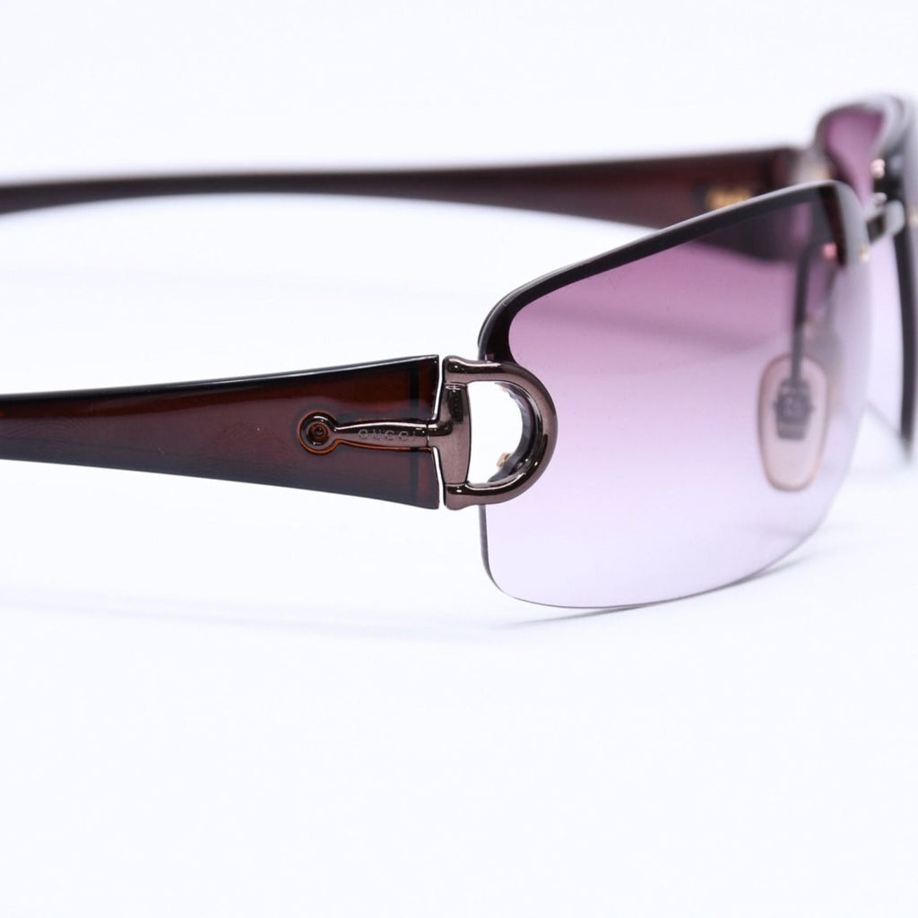 Gucci Half Rim Sunglasses Eyewear S Bkvyt Horsebit Brown — view 8