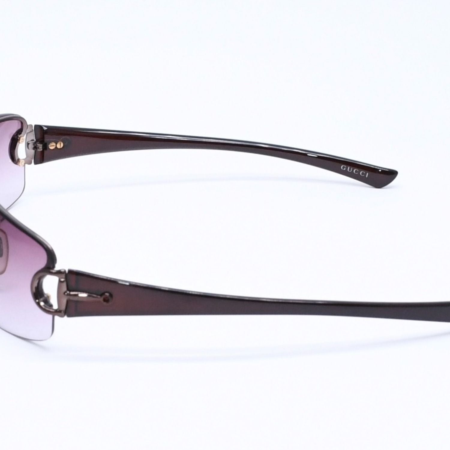 Gucci Half Rim Sunglasses Eyewear S Bkvyt Horsebit Brown — view 6