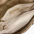 Chanel Shoulder Bag Brown Gold Quilted CC Logo Bubble Quilt Double Chain — view 7
