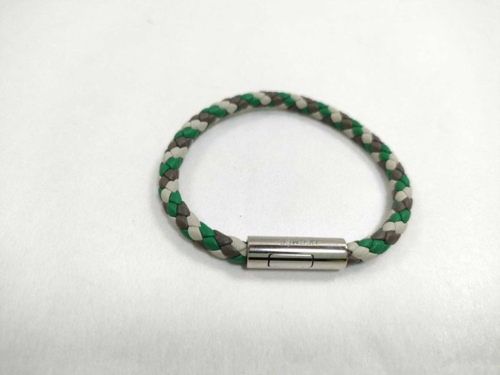 Hermes Bracelet Goliath Multicolor Leather Silver — view 3