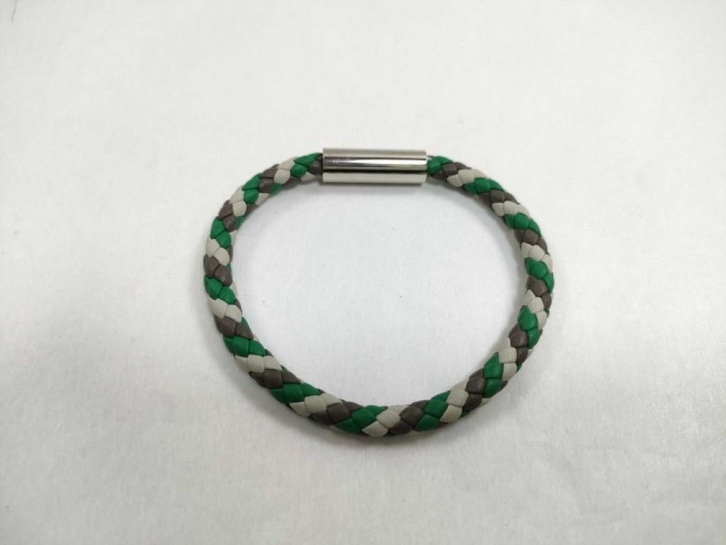 Hermes Bracelet Goliath Multicolor Leather Silver — view 2