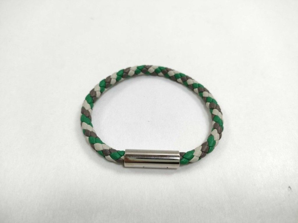 Hermes Bracelet Goliath Multicolor Leather Silver — view 4