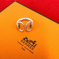 Hermes Vintage Nausicaa Ring 925 Sterling Silver