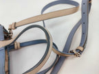 Dior Addict Blue Beige Leather 2-Way Shoulder Bag Logo Charm Gold — view 5