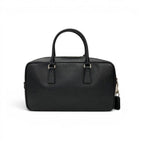 Prada Handbag Black Silver Saffiano Triangle Logo — view 3