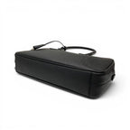 Prada Handbag Black Silver Saffiano Triangle Logo — view 4