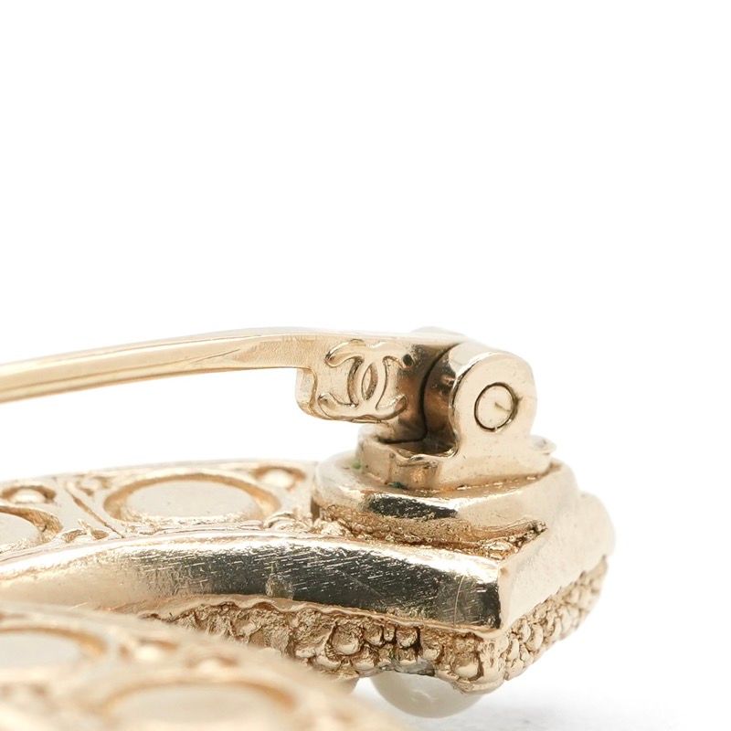 Chanel Brooch Corsage Gold CC Logo Rhinestone — view 7