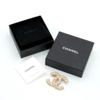 Chanel Brooch Corsage Gold CC Logo Rhinestone — view 8