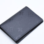 Louis Vuitton Pocket Organizer Monogram Mid Card Case Mini Wallet Black — view 4