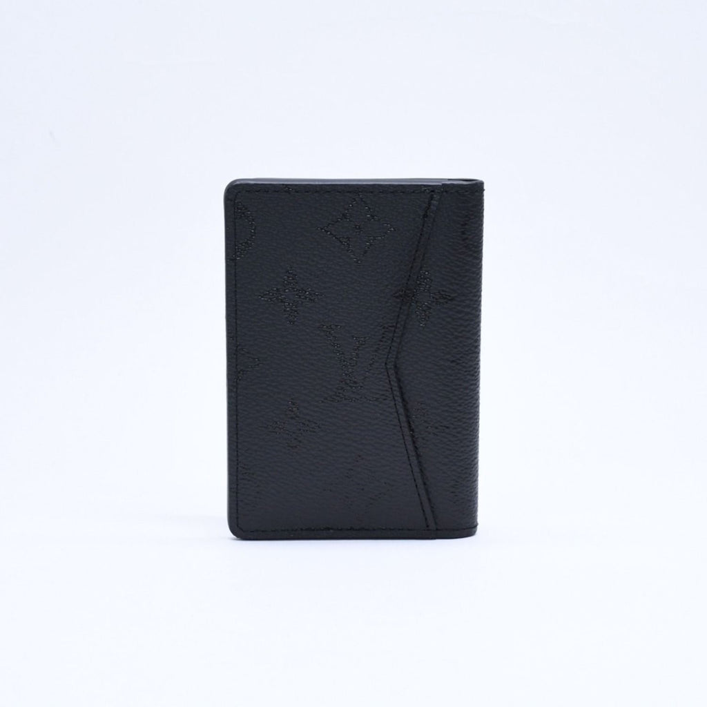 Louis Vuitton Pocket Organizer Monogram Mid Card Case Mini Wallet Black — view 3
