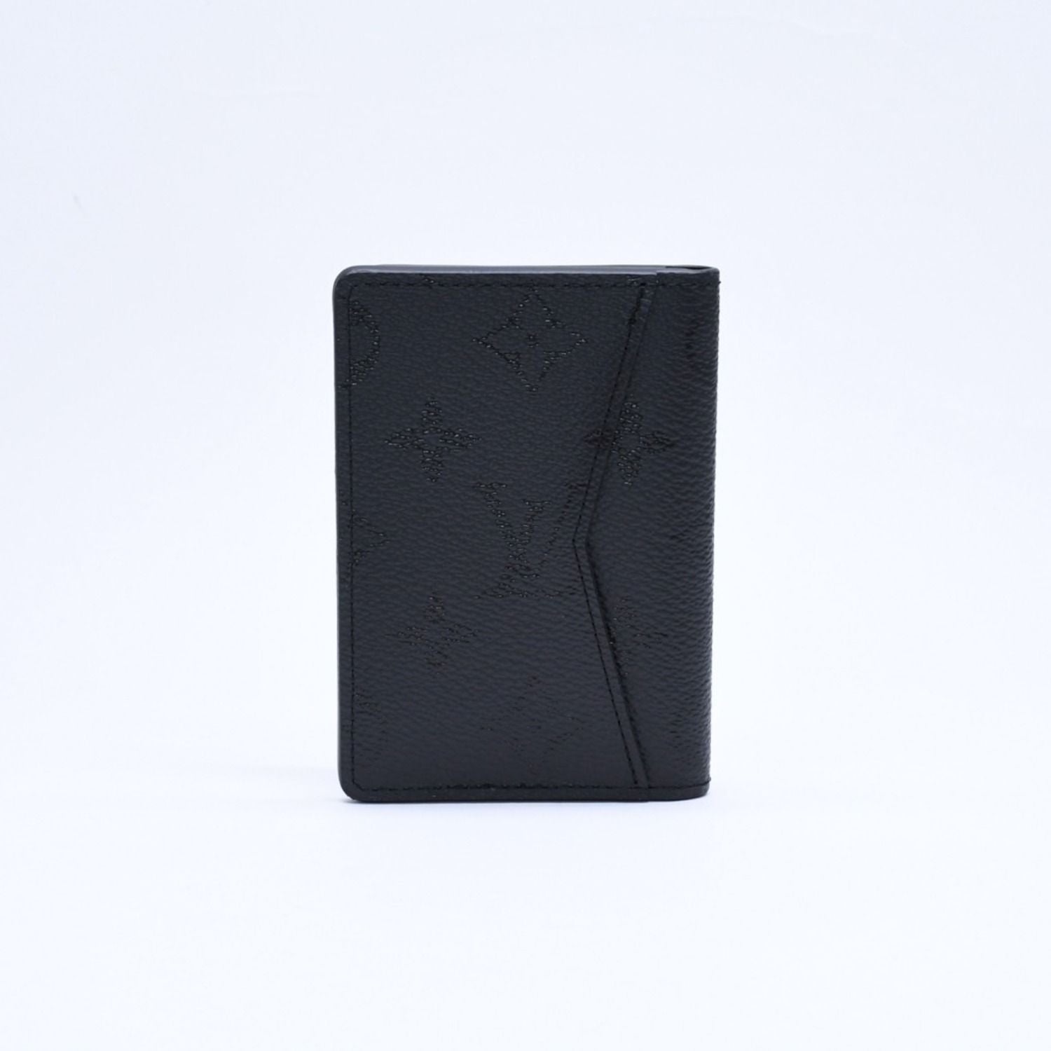 Louis Vuitton Pocket Organizer Monogram Mid Card Case Mini Wallet Black — view 3