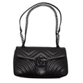 Gucci GG Marmont Small Shoulder Bag 2-Way Calfskin So Black Monochrome Included
