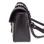 Gucci GG Marmont Small Shoulder Bag 2-Way Calfskin So Black Monochrome Included — view 5