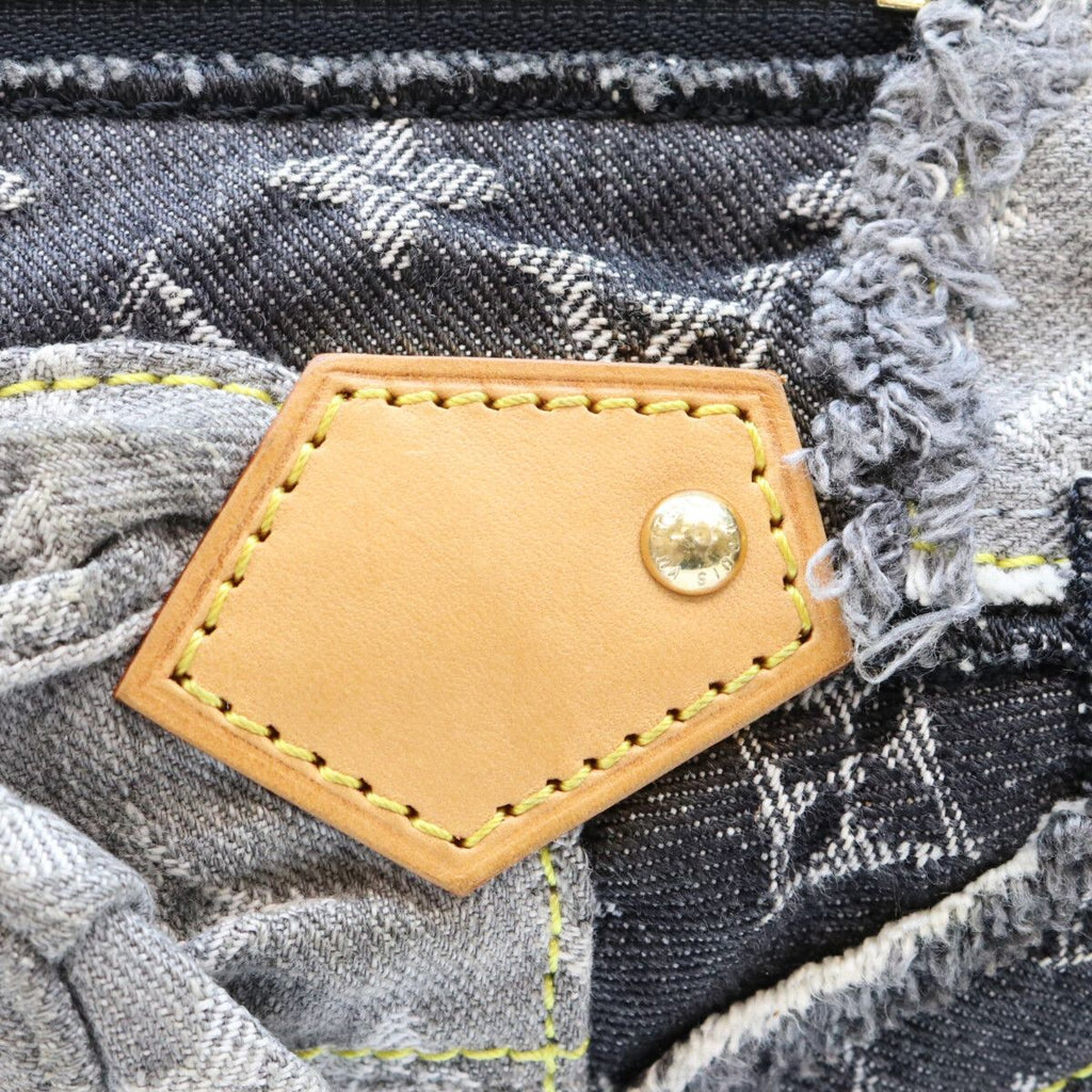 Louis Vuitton Monogram Denim Patchwork Black Speed 30 Boston — view 6