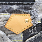 Louis Vuitton Monogram Denim Patchwork Black Speed 30 Boston — view 6