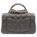 Chanel Black Caviar Gold Top Handle Mini Quilted 20 — view 3