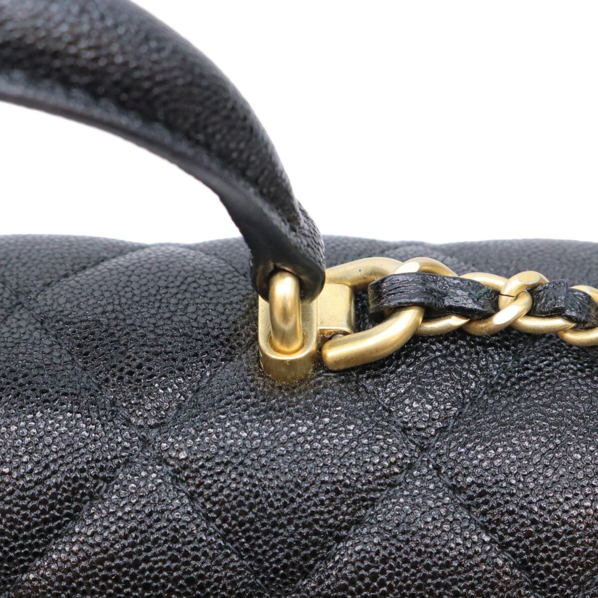Chanel Black Caviar Gold Top Handle Mini Quilted 20 — view 7