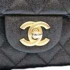 Chanel Black Caviar Gold Top Handle Mini Quilted 20 — view 6