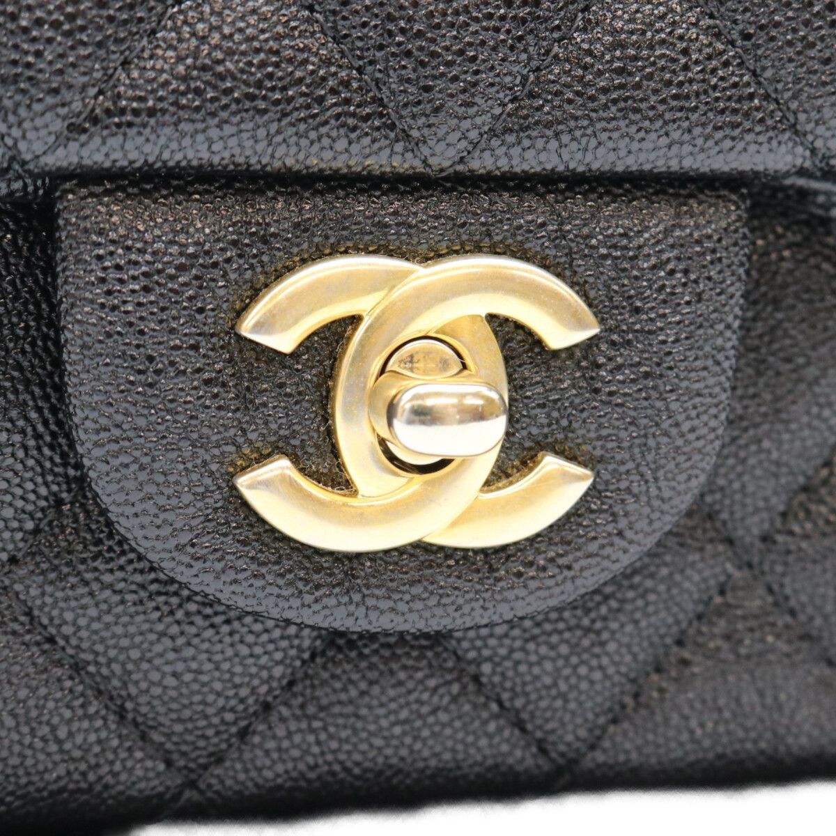 Chanel Black Caviar Gold Top Handle Mini Quilted 20 — view 6