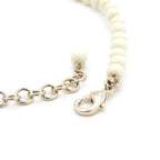 Chanel Pendant Choker Gold White CC Logo Rhinestone — view 6