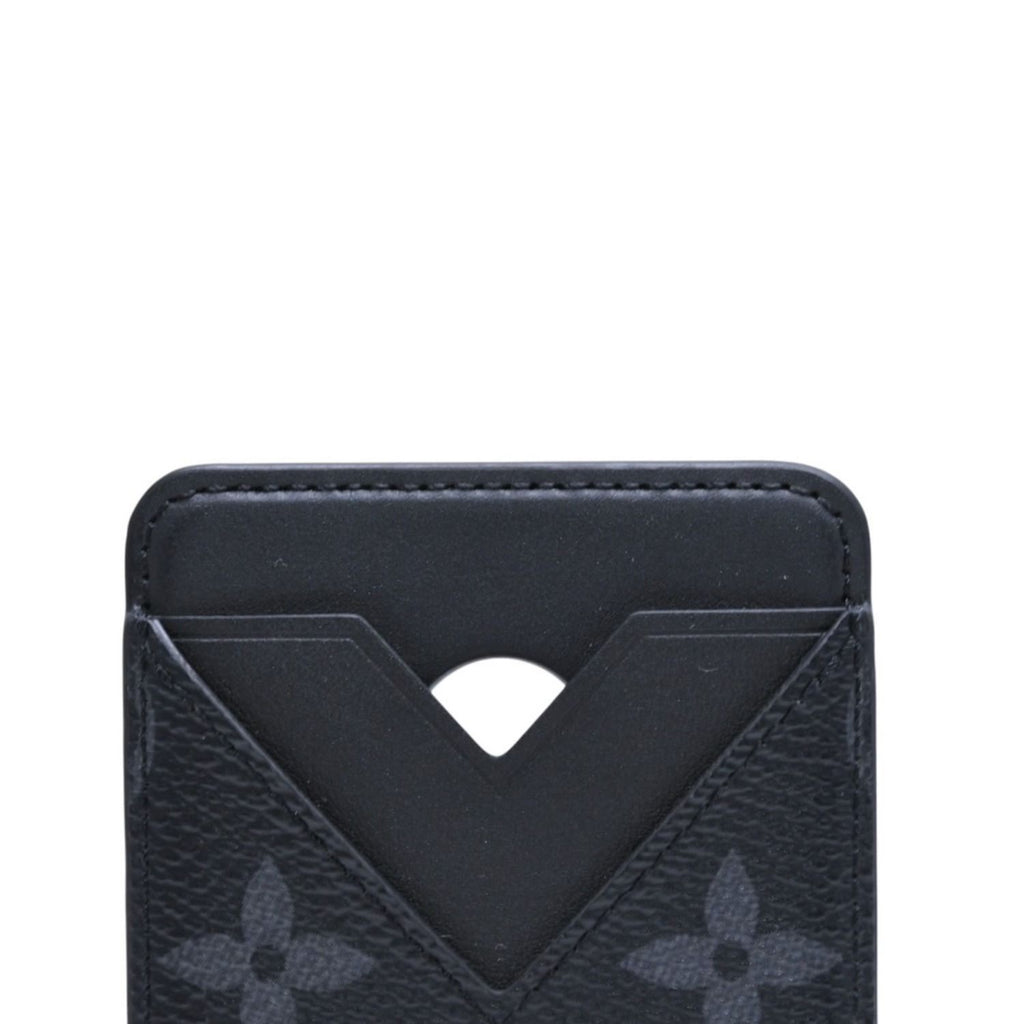 Louis Vuitton Card Case Magnet Monogram Eclipse Black Gray — view 6