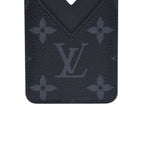 Louis Vuitton Card Case Magnet Monogram Eclipse Black Gray — view 7