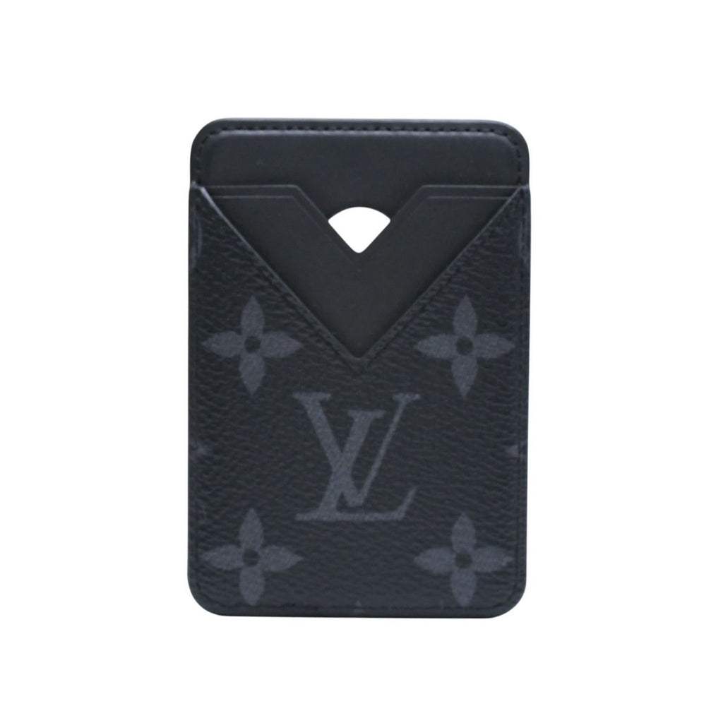 Louis Vuitton Card Case Magnet Monogram Eclipse Black Gray — view 2