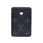 Louis Vuitton Card Case Magnet Monogram Eclipse Black Gray — view 2