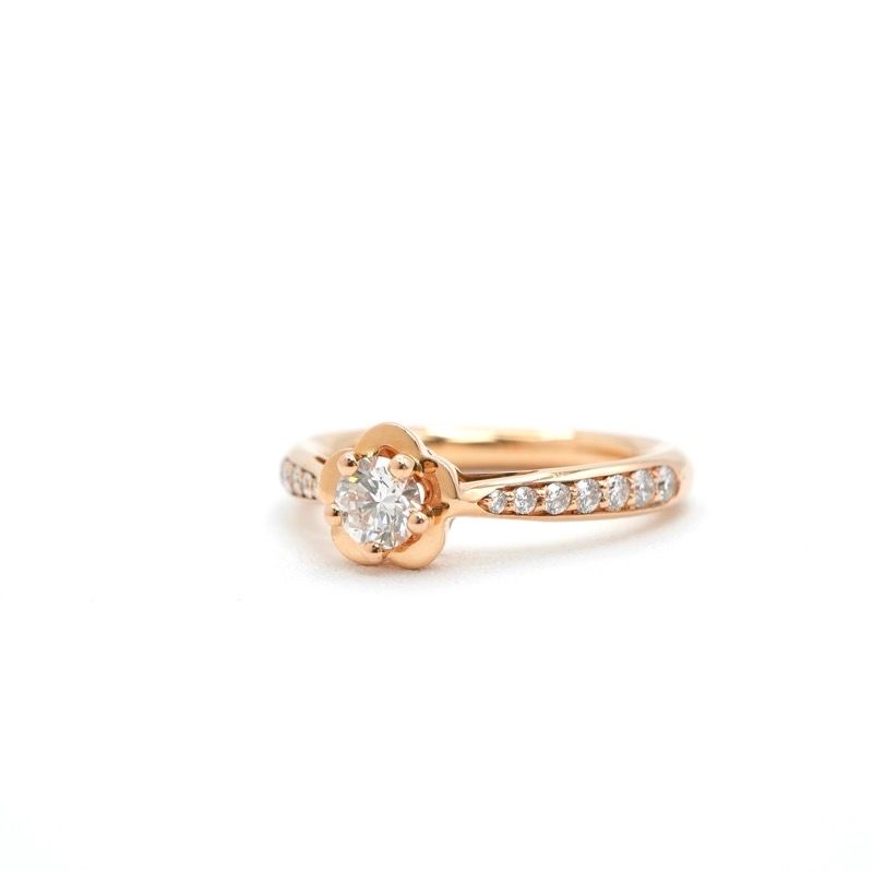 Chanel Ring Pink Gold Camellia Diamond